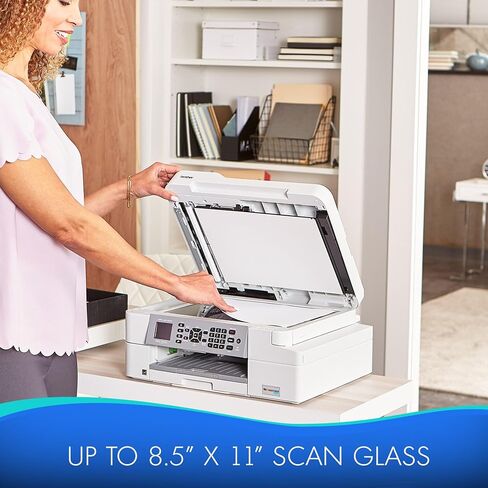 Brother MFC-J805DW INKvestmentTank Color Inkjet All-in-One Printer with Mobile Device and Duplex Printing with Up To 1-Year of Ink In-box, White, One Size, Amazon Dash Replenishment Ready in Saudi Arabia