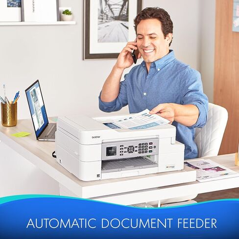 Brother MFC-J805DW INKvestmentTank Color Inkjet All-in-One Printer with Mobile Device and Duplex Printing with Up To 1-Year of Ink In-box, White, One Size, Amazon Dash Replenishment Ready in Saudi Arabia