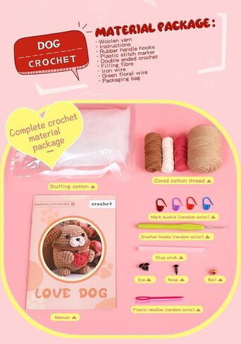 مجموعة Swiftgo Crochet Kit للمبتدئين ، 2pcs مجموعات الحيوانات الكروشيه مع دروس فيديو خطوة بخطوة ، ومبتدئين amigurumi starter starter للأطفال البالغين ، هدية عيد ميلاد العطلة in Saudi Arabia