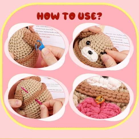 مجموعة Swiftgo Crochet Kit للمبتدئين ، 2pcs مجموعات الحيوانات الكروشيه مع دروس فيديو خطوة بخطوة ، ومبتدئين amigurumi starter starter للأطفال البالغين ، هدية عيد ميلاد العطلة in Saudi Arabia