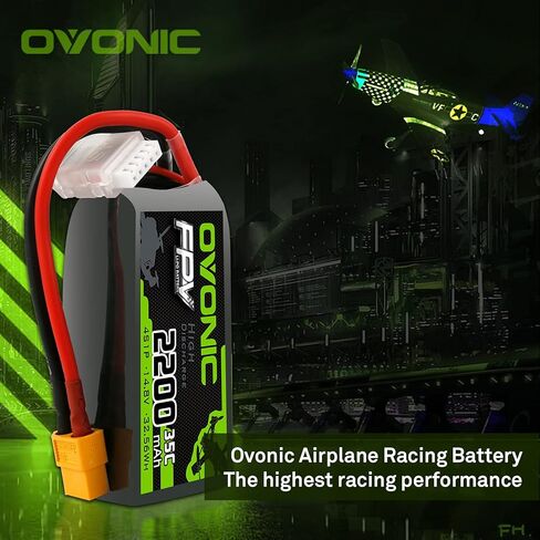 Ovonic 4S Lipo Battery 35C 2200mAh 14.8V Lipo بطارية Lipo مع موصل XT60 للطائرة RC Quadcopter Helicopter FPV Drone in Kuwait