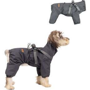 Adjustable Dog Windbreaker Jacket Rain Poncho for The Rain and Snow,Dog Raincoat with Hood for Medium Large Dogs, Waterproof Pet Walking Hiking/Camping Outdoor Sports Jacket (Black, XX-Large) in Kuwait
