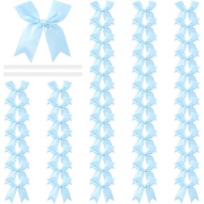 أقواس التفاف الهدايا الوردية - 50pcs 3.3 بوصة أنيقة لالتفاف الهدايا ، زخارف عيد ميلاد الحفلات ، هدايا عيد الميلاد ، الحرف اليدوية ، استحمام الأطفال ، الذكرى السنوية (الوردي) in Kuwait