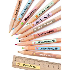 stikiddo® تسميات اسم الأطفال المخصصة لأقلام الرصاص الأزرق [150pcs] - ملصقات الأسماء للمدرسة والرعاية النهارية - ملصقات اسم قلم رصاص مقاوم للماء - اسم الأطفال على ملصقات للأقلام (2.0 "x0.3") in Kuwait