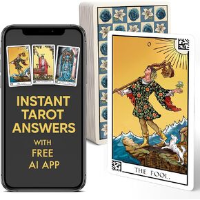 Tarot4All Tarot Cards for Beginners | AI Spread-Scan Mobile App | 78-Card Restored William Rider Tarot Deck | Bilingual App, Guide Book & Magnetic Box case | Complete Tarot Cards Set in Saudi Arabia