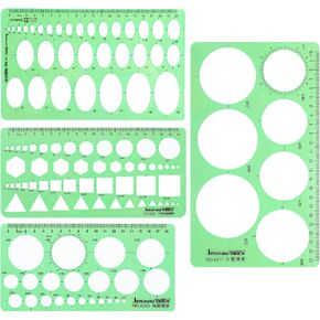 4 Pcs Circle Template, 4 Sizes Plastic Measuring Circles Stencil, Circle Templates for Digital Drawing, Formwork Drawings, Drafting, Drawing Circles Diameter in Saudi Arabia