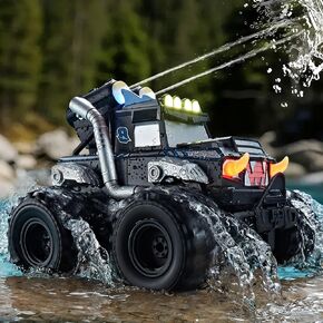 3-in-1 Amphibious Remote Control Car, RC Boat/Water Gun, 2.4GHz All Terrain Waterproof Monster Trucks for Boys Age 4-7 W/2 Batteries 70 min, Birthday Gift Pool Toys for Kids Ages 4-8 in Saudi Arabia