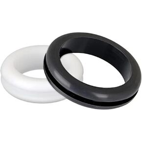 Grommet 3 ~ 80mm أسود/أبيض من المطاط المزدوج من جانب الواقي من جانب الحشية خارج سلك الثقب O-Ring لحماية ثقب كابل السلك (أبيض ، 80 مم-3 مساءً) in Kuwait