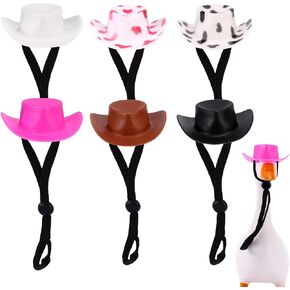 6pcs Mini Desk Goose Headwear, 7 Inches Magnetic Porch Goose Outfit Magnetic Statue Keychain Clothes Costume Mini Hat for Desk Classroom Decoration Desktop Accessories in Saudi Arabia