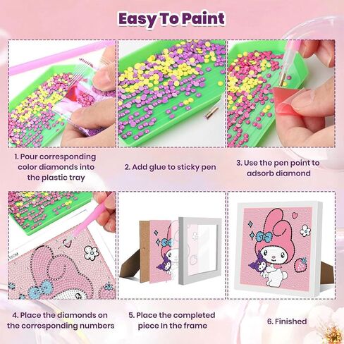 SRETOUL 4 Pack Cartoon Diamond Art Kits for Kids - Kid Diamond Art Painting Kit Kit Cartoon ، Gut Gem Arts for Kids Ages 4 6 8 12 ، DIY Crystal Gem Kits for Children Girls Boys (6 × 6 inch) in Kuwait