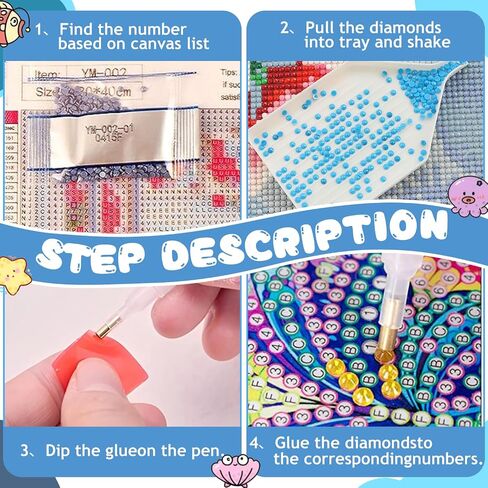 REIVWORL GHOST Diamond Art Kits for Kids ، Ghost Diamond Painting Kits for Kids ، Gem Art Ages 4-8-12 for Gifts and Decor (8 × 8 بوصة) in Kuwait