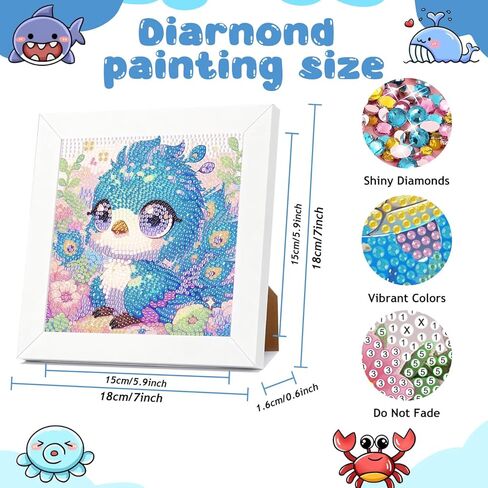 REIVWORL GHOST Diamond Art Kits for Kids ، Ghost Diamond Painting Kits for Kids ، Gem Art Ages 4-8-12 for Gifts and Decor (8 × 8 بوصة) in Kuwait