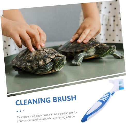 فرشاة Happyyyami Turtle Cleaning Cleaning فرشاة متينة مزدوجة لقذائف السلحفاة المائية سهلة الاستخدام مع قبضة مريحة لإزالة الطين والأوساخ من قذائف السلاحف in Kuwait