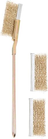 POPETPOP 1Set Bird Cage Brush with Long Handle Steel Copper Wire Bristles for Deep Cleaning and Painted Surfaces for Parrot Cages and Animal Enclosures in Saudi Arabia