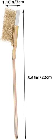 POPETPOP 1Set Bird Cage Brush with Long Handle Steel Copper Wire Bristles for Deep Cleaning and Painted Surfaces for Parrot Cages and Animal Enclosures in Saudi Arabia