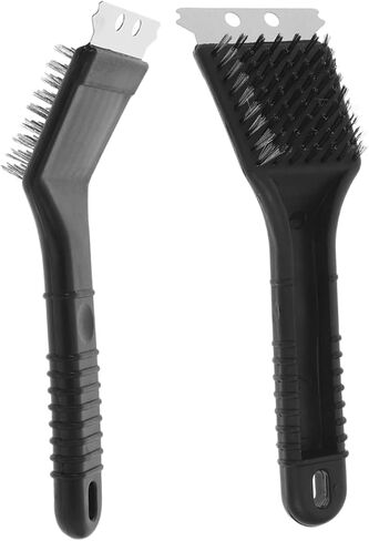 vanzack 2pcs الفولاذ المقاوم للصدأ الفولاذ المقاوم للصدأ قفص تنظيف الفرشاة الأداة المريحة المريحة المقبض لصالح فضلات الصيانة لصيانة الببغاء لتنظيف قفص الحيوانات الأليفة ببغاء in Kuwait