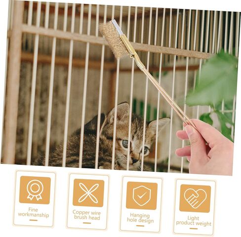 GALPADA 1Set Long Handle Bird Cage Cleaning Brush Brush for Maintenance Narrow Design for Convenient Cleaning Bird Supplies for Parrots in Saudi Arabia