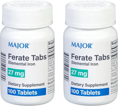 أقراص الحديد الأساسية 27 ملغ، 100 قرص in Kuwait