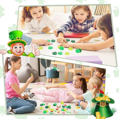 60pcs St. Patricks'day Mini Shamrock Erasers Irish Lucky Clover College Collection Rasers لجوائز الفصول الدراسية السائبة جوائز مكافآت الواجبات المنزلية ، 3 ألوان in Saudi Arabia