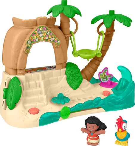 Fisher-Price Little People Toddler Toy Disney Princess Moana Adventure Village Playet مع شخصيات للتظاهر باللعب الأطفال الذين تتراوح أعمارهم بين 18 شهرًا in Saudi Arabia