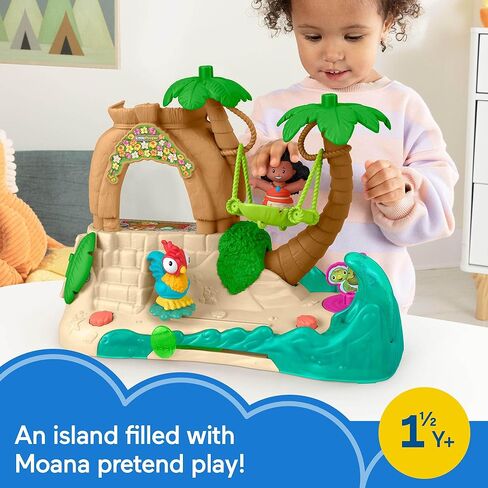 Fisher-Price Little People Toddler Toy Disney Princess Moana Adventure Village Playet مع شخصيات للتظاهر باللعب الأطفال الذين تتراوح أعمارهم بين 18 شهرًا in Saudi Arabia