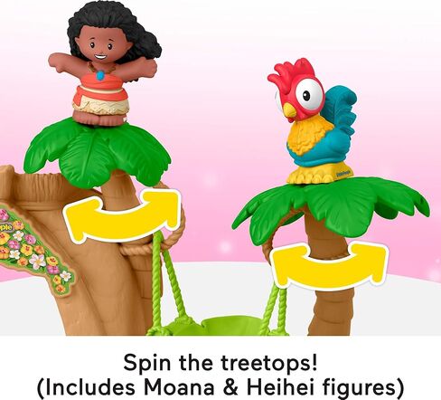 Fisher-Price Little People Toddler Toy Disney Princess Moana Adventure Village Playet مع شخصيات للتظاهر باللعب الأطفال الذين تتراوح أعمارهم بين 18 شهرًا in Saudi Arabia