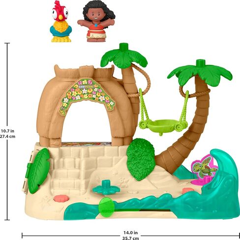Fisher-Price Little People Toddler Toy Disney Princess Moana Adventure Village Playet مع شخصيات للتظاهر باللعب الأطفال الذين تتراوح أعمارهم بين 18 شهرًا in Saudi Arabia