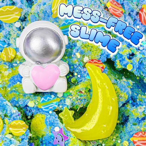 Axolotl Cloud Slime Kit 2 Pack-14oz DIY DIY SLIME for Kids ، تشمل سحرًا لطيفًا على AXOLOTL والإضافات ، واللمعان ، والألعاب الحسية ASMR ، و SLIME PARMOR in Kuwait