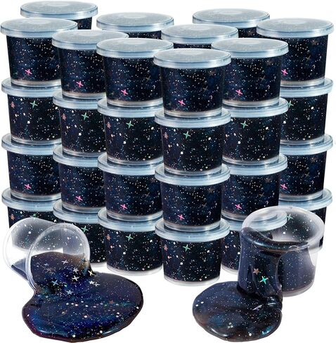 24 Pack Galaxy Slime-Multi Colored Sensory Pitty ، تفضل الحفلات للأطفال ، غير لزجة ، آمنة للبنات والفتيان ، لعبة تخفيف الإجهاد ، لوازم الحفلات in Saudi Arabia