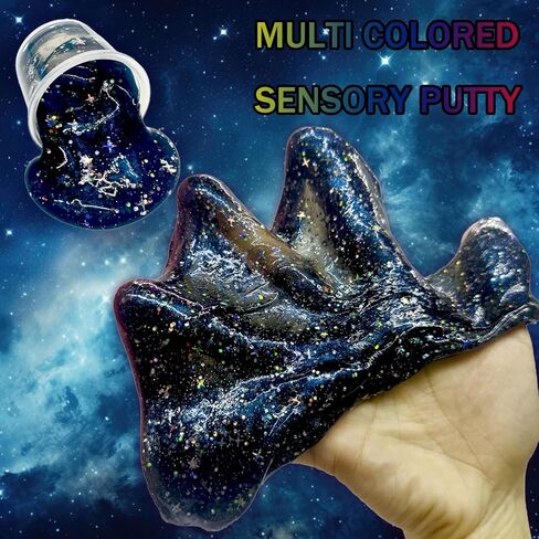 24 Pack Galaxy Slime-Multi Colored Sensory Pitty ، تفضل الحفلات للأطفال ، غير لزجة ، آمنة للبنات والفتيان ، لعبة تخفيف الإجهاد ، لوازم الحفلات in Saudi Arabia