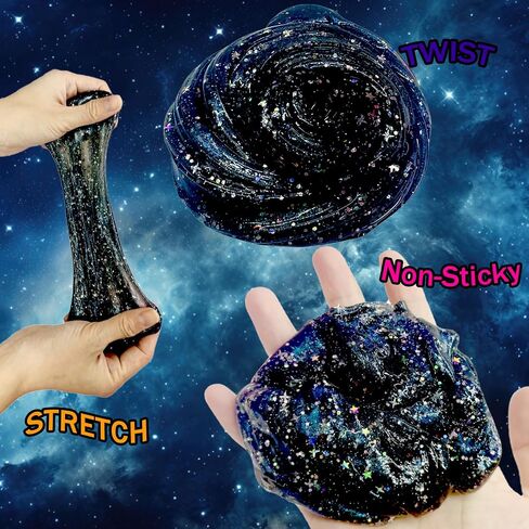 24 Pack Galaxy Slime-Multi Colored Sensory Pitty ، تفضل الحفلات للأطفال ، غير لزجة ، آمنة للبنات والفتيان ، لعبة تخفيف الإجهاد ، لوازم الحفلات in Saudi Arabia