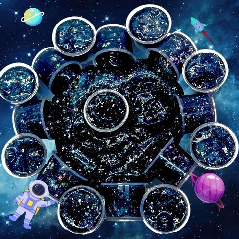 24 Pack Galaxy Slime-Multi Colored Sensory Pitty ، تفضل الحفلات للأطفال ، غير لزجة ، آمنة للبنات والفتيان ، لعبة تخفيف الإجهاد ، لوازم الحفلات in Saudi Arabia
