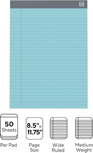 Tru Red Staples Notepads ، 8.5 بوصة × 11.75 بوصة ، محكم ، الباستيل ، 50 ورقة/لوحة ، 12/كرتون (TR59907/TR573VS) in Saudi Arabia