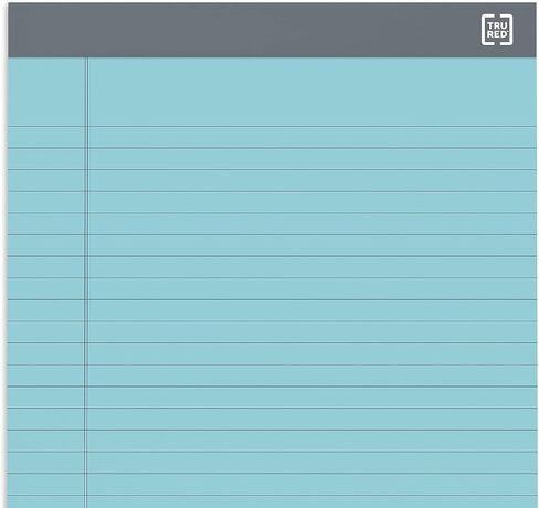 Tru Red Staples Notepads ، 8.5 بوصة × 11.75 بوصة ، محكم ، الباستيل ، 50 ورقة/لوحة ، 12/كرتون (TR59907/TR573VS) in Saudi Arabia