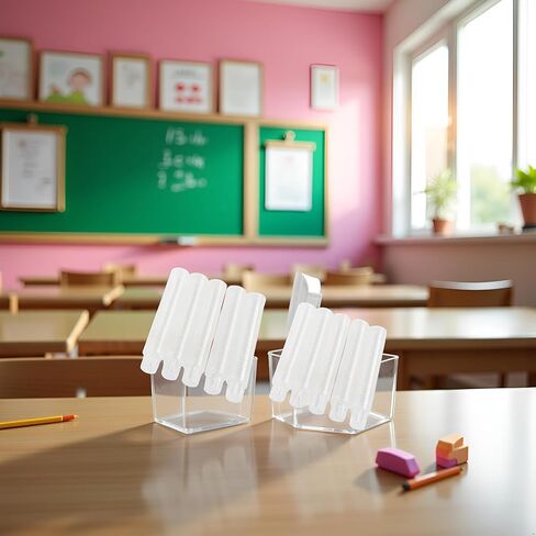 10Pcs Clear Plastic Chalk Holders Chalk Stick Holder Adjustable Cover Drawing Board Clips for School Classroom Office, School, Writing and Correction Supplies in Saudi Arabia