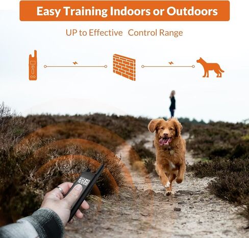 Dog Shock Collar for - (10-110lbs) Waterproof Rechargeable Electric Dog Training Collar with Remote for Small Medium Large Dogs with Beep Vibration Safe Shock Modes in Saudi Arabia