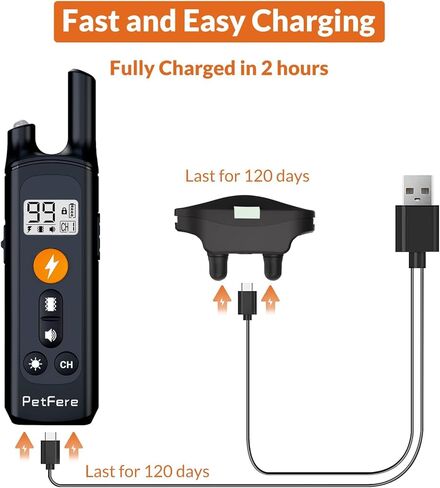 Dog Shock Collar for - (10-110lbs) Waterproof Rechargeable Electric Dog Training Collar with Remote for Small Medium Large Dogs with Beep Vibration Safe Shock Modes in Saudi Arabia