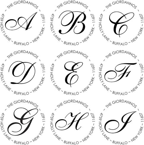Custom Self Inking Address Stamp with Monogram - Style 195 - with 5cc Ink Bottle (A43) in Saudi Arabia