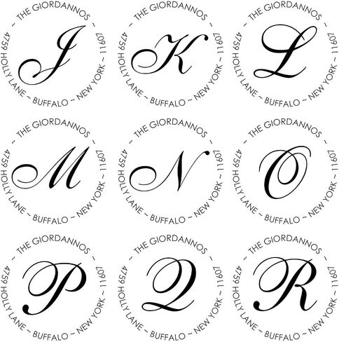 Custom Self Inking Address Stamp with Monogram - Style 195 - with 5cc Ink Bottle (A43) in Saudi Arabia