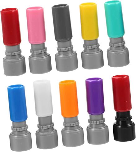 10pcs Round Shape DIY Blank Stamp Set for Sealing Multi-Use Ink Stamp Tool for Crafts and Scrapbooking Portable Seal Cases for Card Making in Saudi Arabia