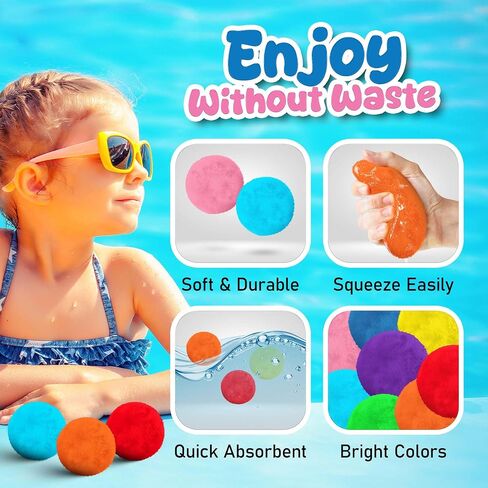 60 PCS Reusable Water Balls – Reusable Water Balloons for Kids & Adults, Outdoor Water Toys for Pool, Beach & Backyard Games – Fun Summer Toys for Boys & Girls, Great for Party Play in Saudi Arabia
