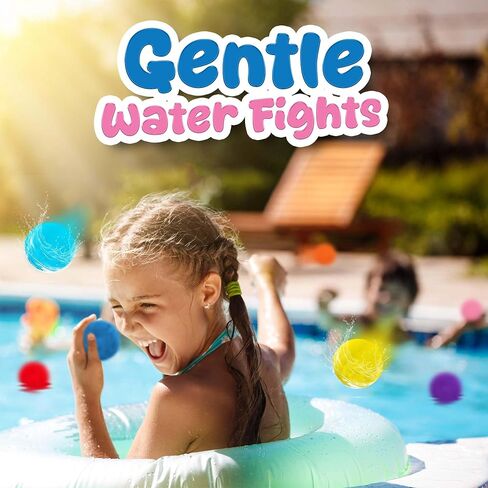 60 PCS Reusable Water Balls – Reusable Water Balloons for Kids & Adults, Outdoor Water Toys for Pool, Beach & Backyard Games – Fun Summer Toys for Boys & Girls, Great for Party Play in Saudi Arabia