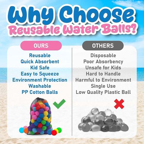 60 PCS Reusable Water Balls – Reusable Water Balloons for Kids & Adults, Outdoor Water Toys for Pool, Beach & Backyard Games – Fun Summer Toys for Boys & Girls, Great for Party Play in Saudi Arabia