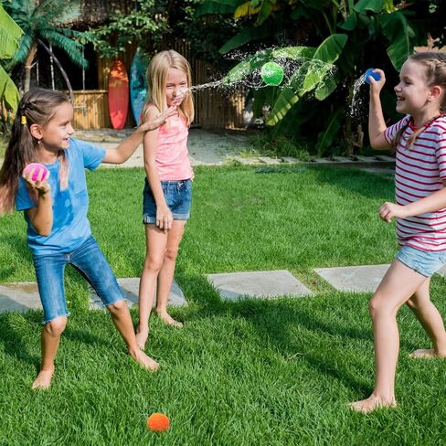 60 PCS Reusable Water Balls – Reusable Water Balloons for Kids & Adults, Outdoor Water Toys for Pool, Beach & Backyard Games – Fun Summer Toys for Boys & Girls, Great for Party Play in Saudi Arabia