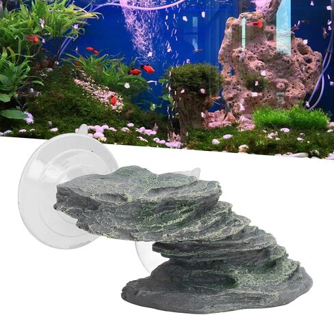 Turtles Basking Platform, Resin Resting Rock, Reptile Basking Dock with Suction Cup for Frogs Newts Amphibians Lizard in Saudi Arabia