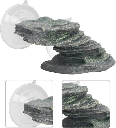 Asixxsix Basking Platform, Resin Tortoise Dock Resting Rock with Climbing Ramp for Reptiles Amphibians Lizards Frogs Geckos Bearded Dragons in Saudi Arabia