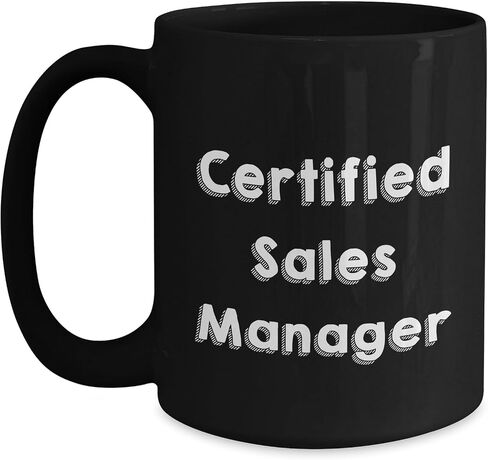 Funny QUOTE MANGER MANGARE HOPTS Black Coffee Mug Christmas ، مدير مبيعات معتمد مدير مبيعات مستوحى ، هدايا Black Coffee Mug لمدير المبيعات من الأصدقاء in Saudi Arabia