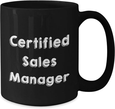 Funny QUOTE MANGER MANGARE HOPTS Black Coffee Mug Christmas ، مدير مبيعات معتمد مدير مبيعات مستوحى ، هدايا Black Coffee Mug لمدير المبيعات من الأصدقاء in Saudi Arabia