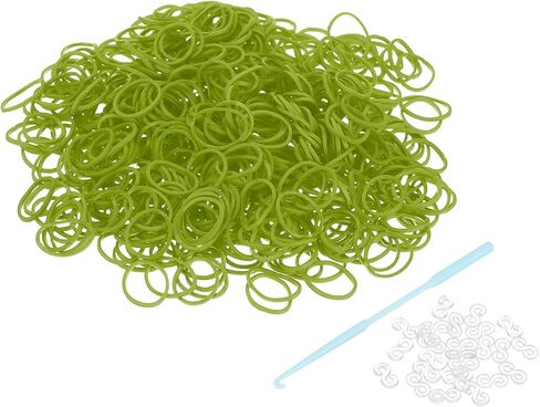 uxcell 600Pcs Loom Rubber Band Kit with 25Pcs S-Clips and 1Pcs Hook, Gray in Saudi Arabia