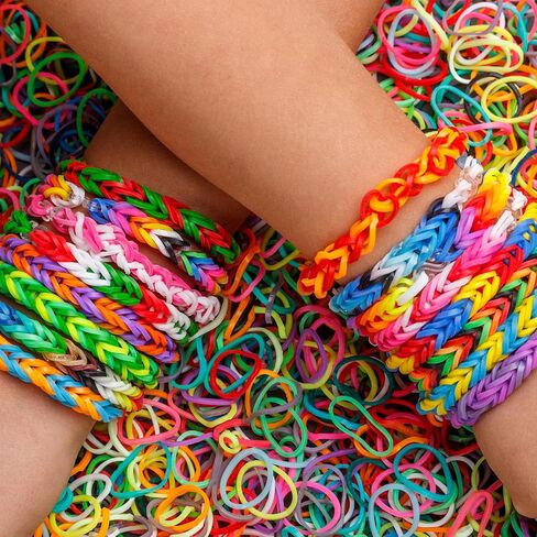 uxcell 600Pcs Loom Rubber Band Kit with 25Pcs S-Clips and 1Pcs Hook, Gray in Saudi Arabia